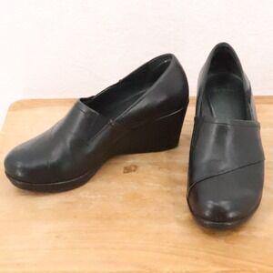 Dansko Leather Wedge Pumps Womens Professional Comfort Office Size 37 US 6.5-7